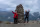 People on mountain hikes, scenery Norwegian nature